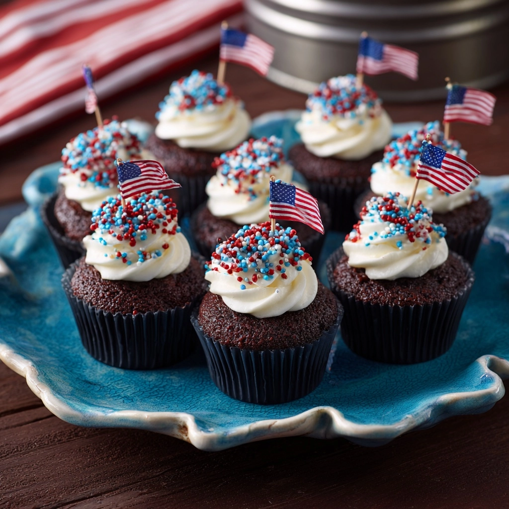 Patriotic Brownie Bombs Recipe - Recipe Image
