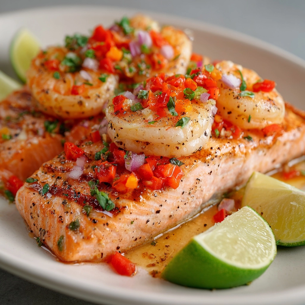 Elegant Cajun Seafood Stuffed Salmon Recipe - Recipe Image