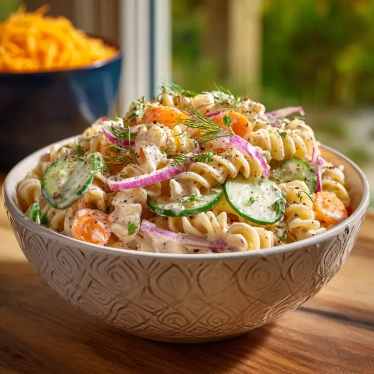 Tangy Dill Pickle Pasta Salad Recipe