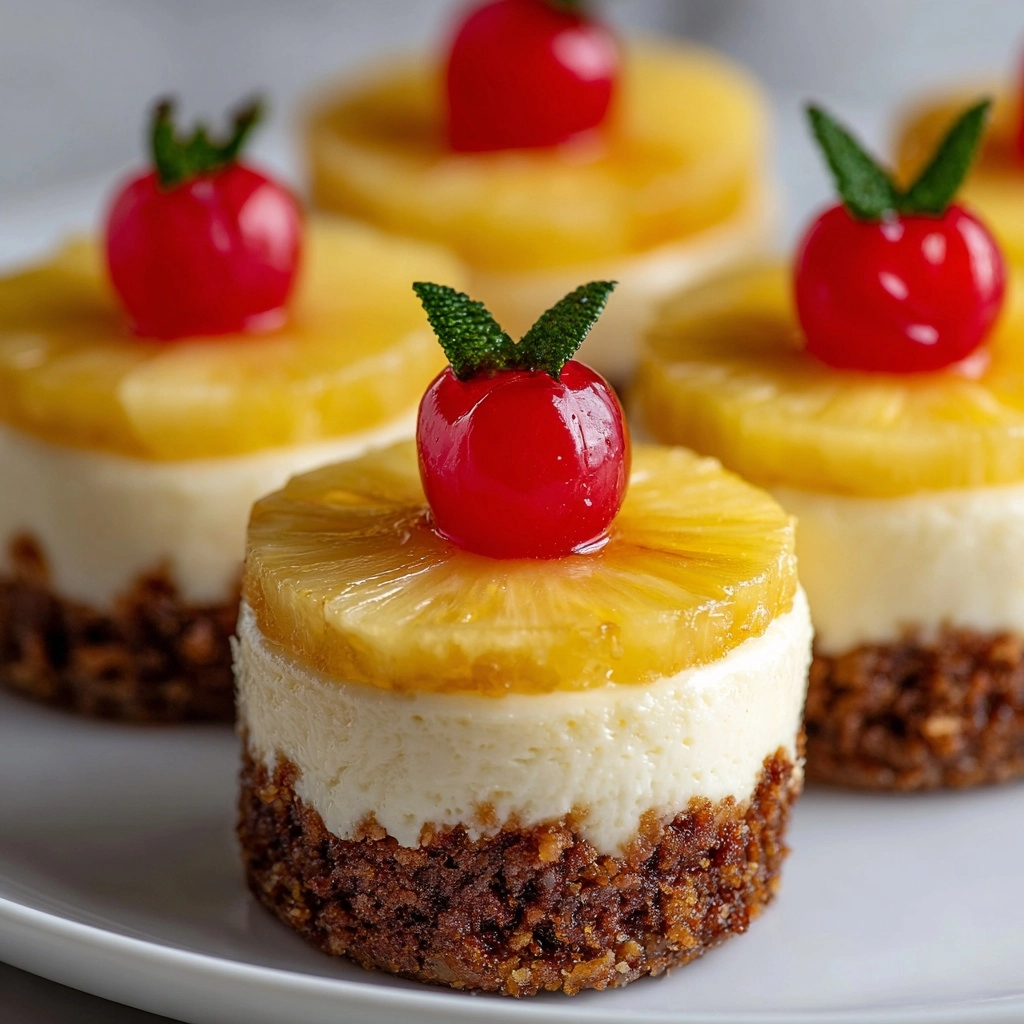 Mini Pineapple Upside-down Cheesecakes Recipe - Recipe Image