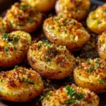 Crispy Garlic Parmesan Crusted Potatoes Recipe