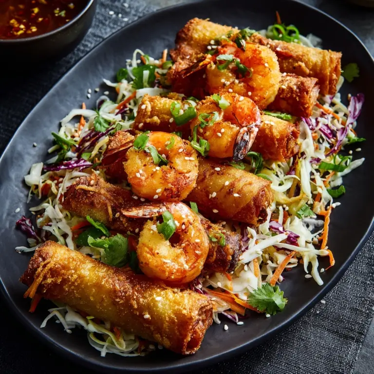 Crispy Shrimp and Cabbage Egg Rolls Recipe