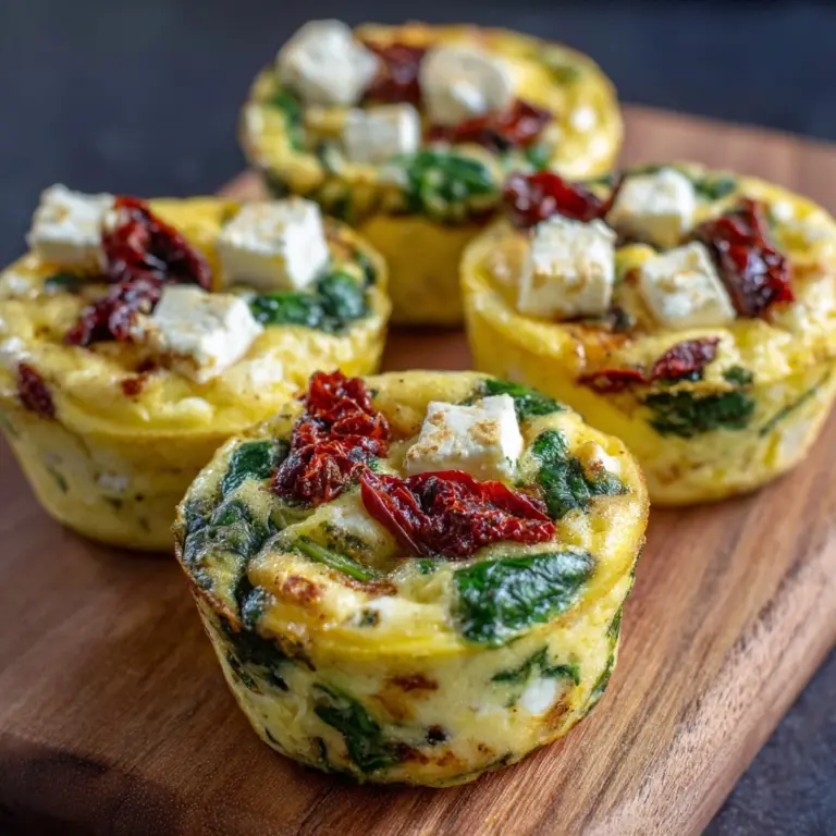 Spinach, Feta, and Sun-Dried Tomato Egg Muffin Cups Recipe