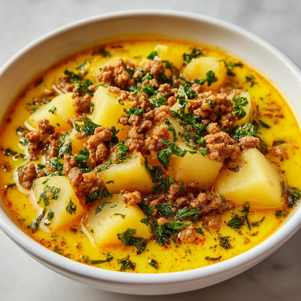 Creamy Potato & Sausage Soup Recipe - Recipe Image
