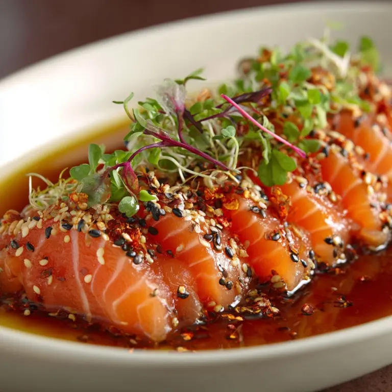 Spicy Salmon Crudo & Carrots Recipe
