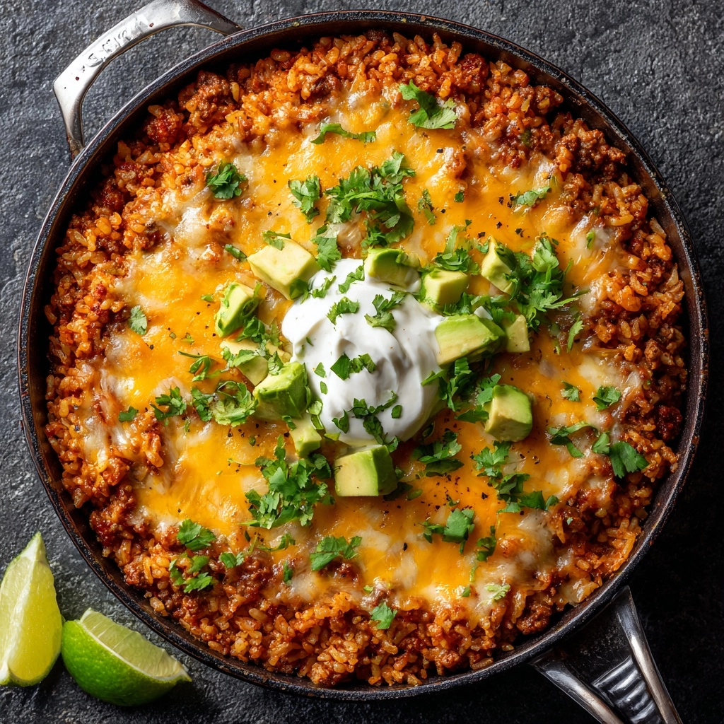 Skillet Mexican Beef and Rice: An Amazing Ultimate Recipe - Recipe Image