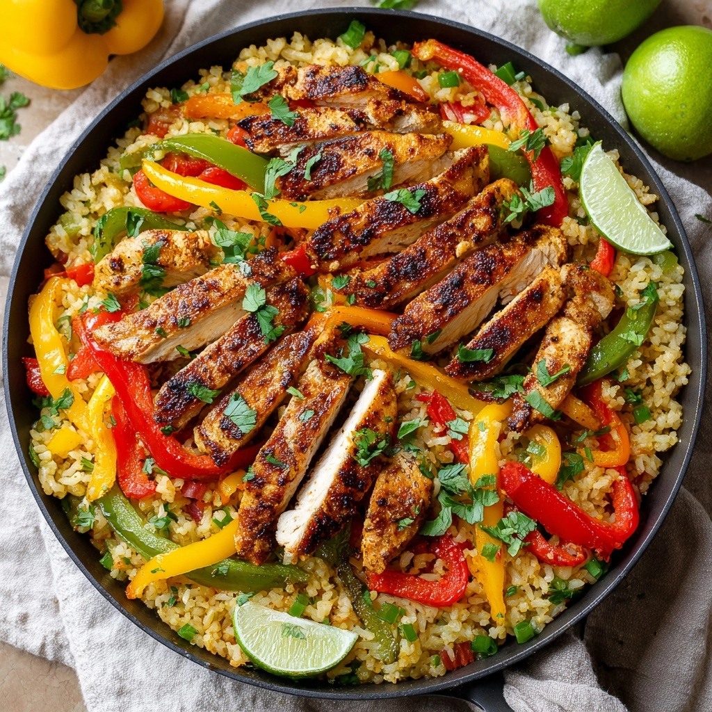 Chicken Fajita Rice Bowl (One Pan) Recipe