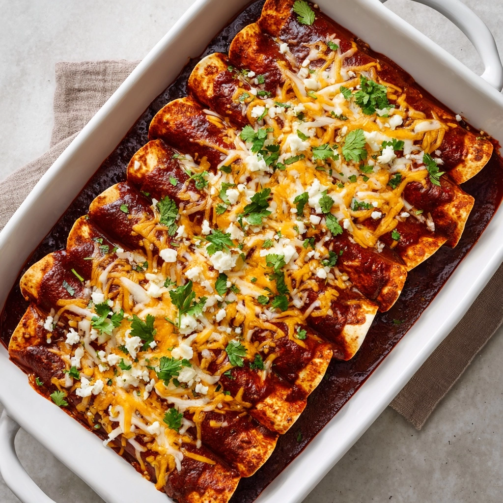 Chicken Enchiladas with Homemade Red Enchilada Sauce Recipe - Recipe Image