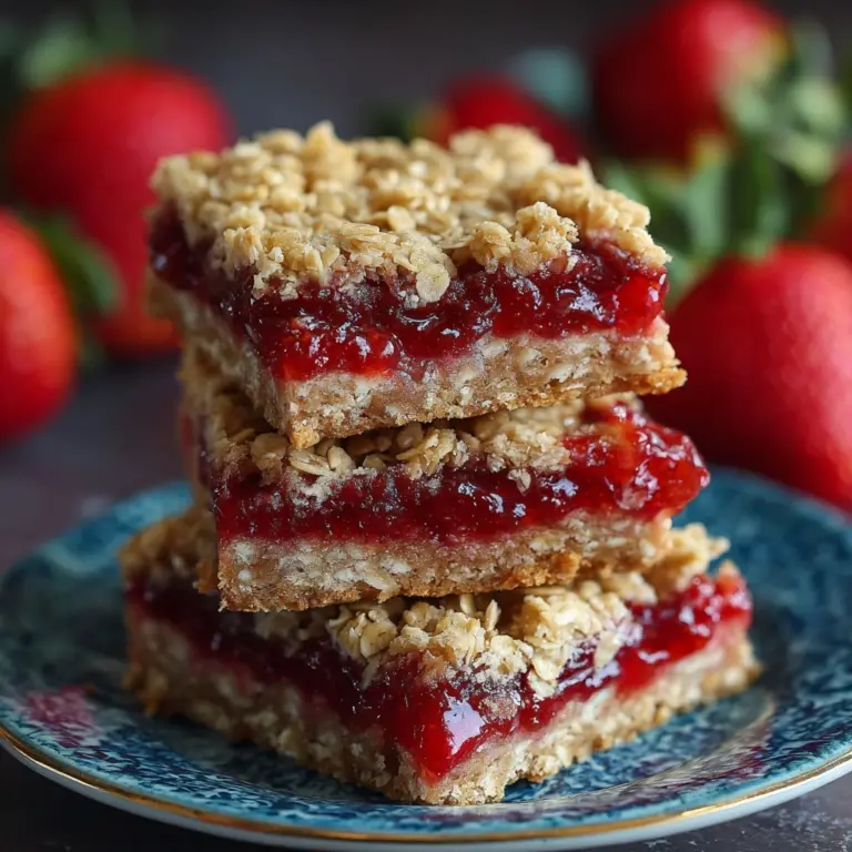Strawberry Oatmeal Bars Recipe