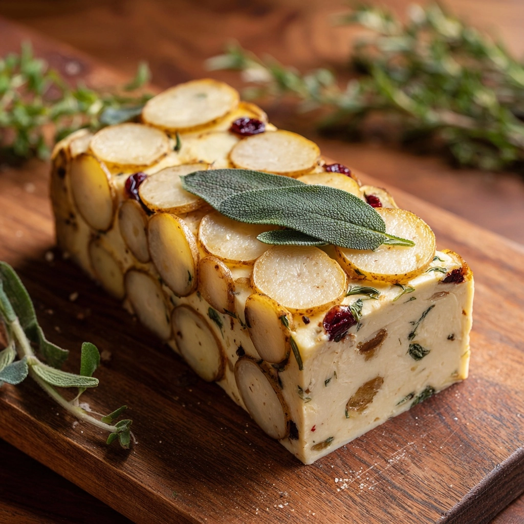 Potato, Parsnip, Chestnut, and Sage Terrine Recipe - Recipe Image
