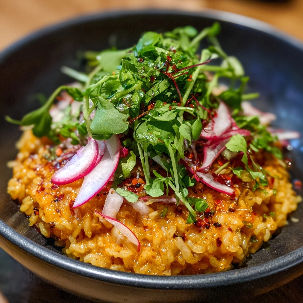 Cheesy Gochujang Risotto Recipe