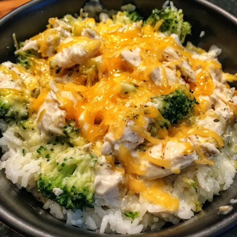Crockpot Cheesy Chicken Broccoli Rice Recipe