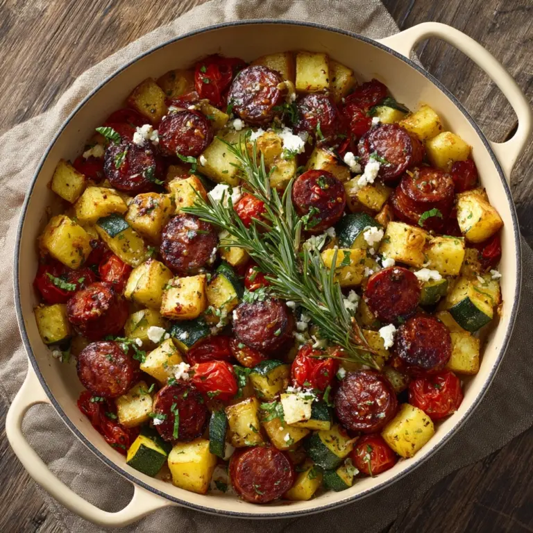 Summer Sausage Skillet with Andouille Sausage Recipe