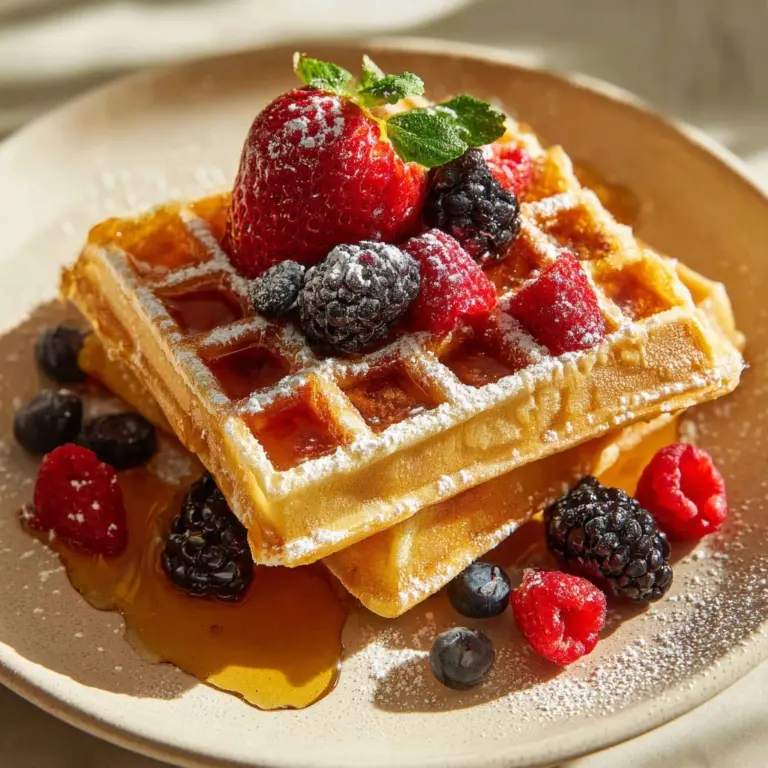Waffles with Filling and Chocolate Glaze Recipe