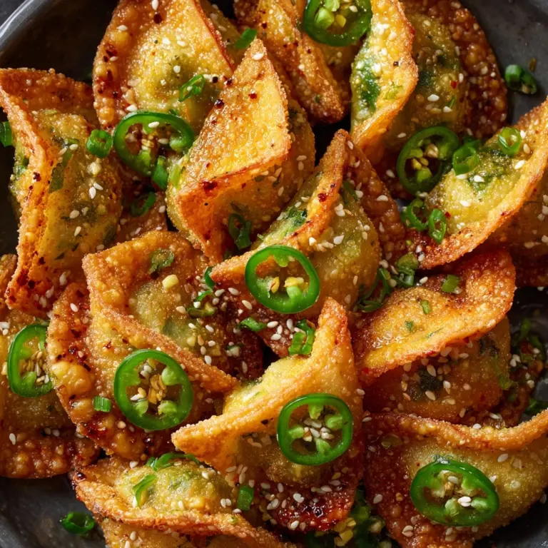 Chile Relleno Wontons with Jalapeño Soy Sauce Recipe