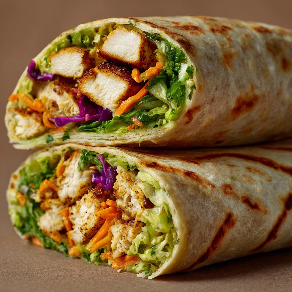 Asian Chicken Salad Wraps Recipe - Recipe Image