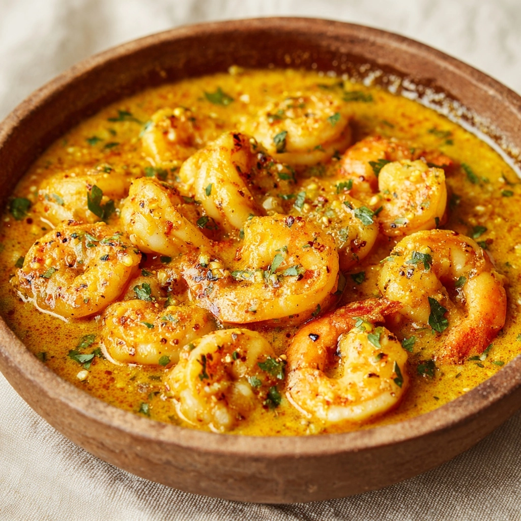 Sautéed Shrimp in Creamy Saffron Sauce Recipe - Recipe Image