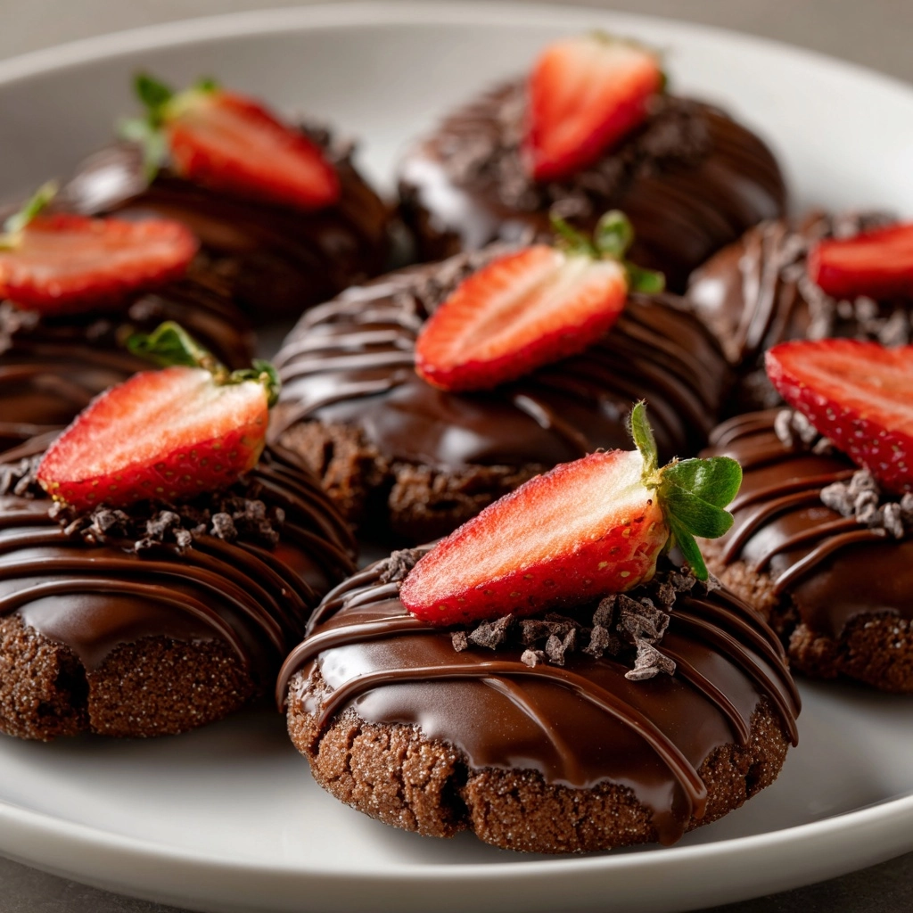 Chocolate Covered Strawberry Cookies Recipe - Recipe Image