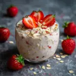 Strawberries and Cream Overnight Oats Recipe