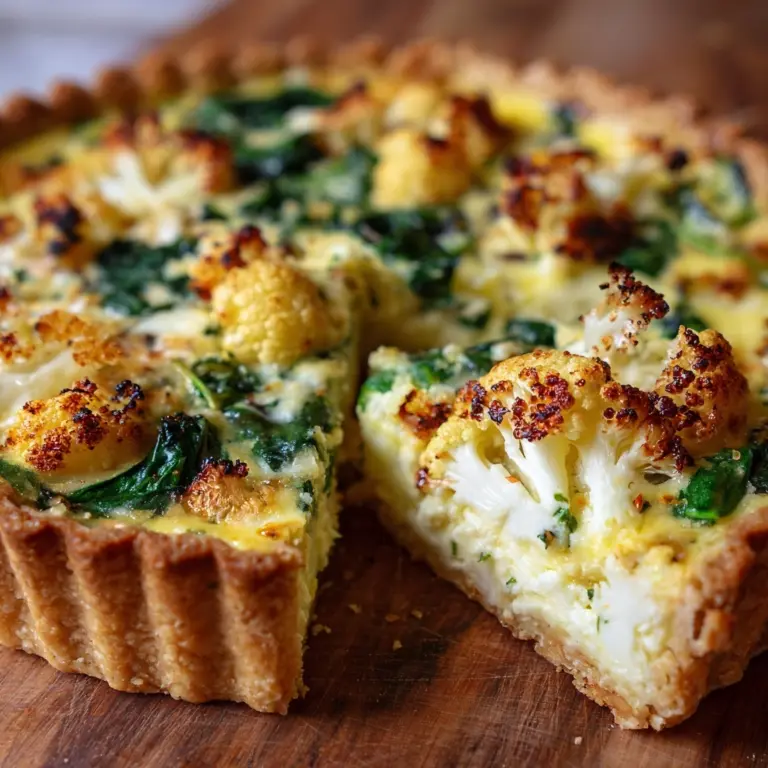 Perfect Cauliflower & Spinach Quiche Recipe