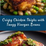 Crispy Chicken Thighs Over Vinegar Beans Recipe